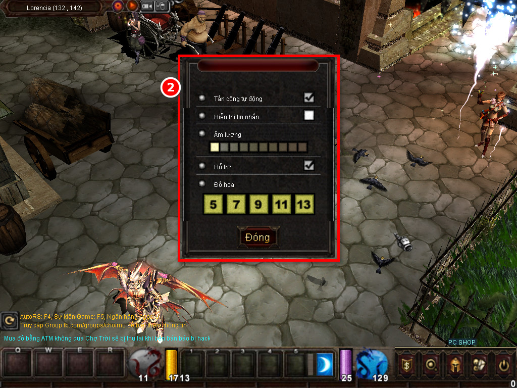 Chức năng chính của Game MU Nam Bắc Chức năng chính của Game MU Nam Bắc